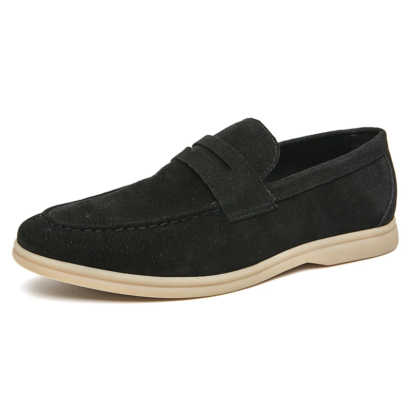 Classic Soft Suede Shoes Penny Men Loafers Slip On Leather Casual Men Shoes Comfort Driving Shoes Men Flats Walking Footwear 3