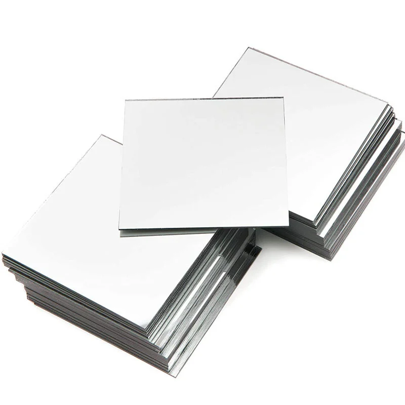 16Pcs Square Acrylic Mirror Self Adhesive Removable Flexible Non Glass Mirror Wall Stickers Bedroom Home Wall Decals Art Decor