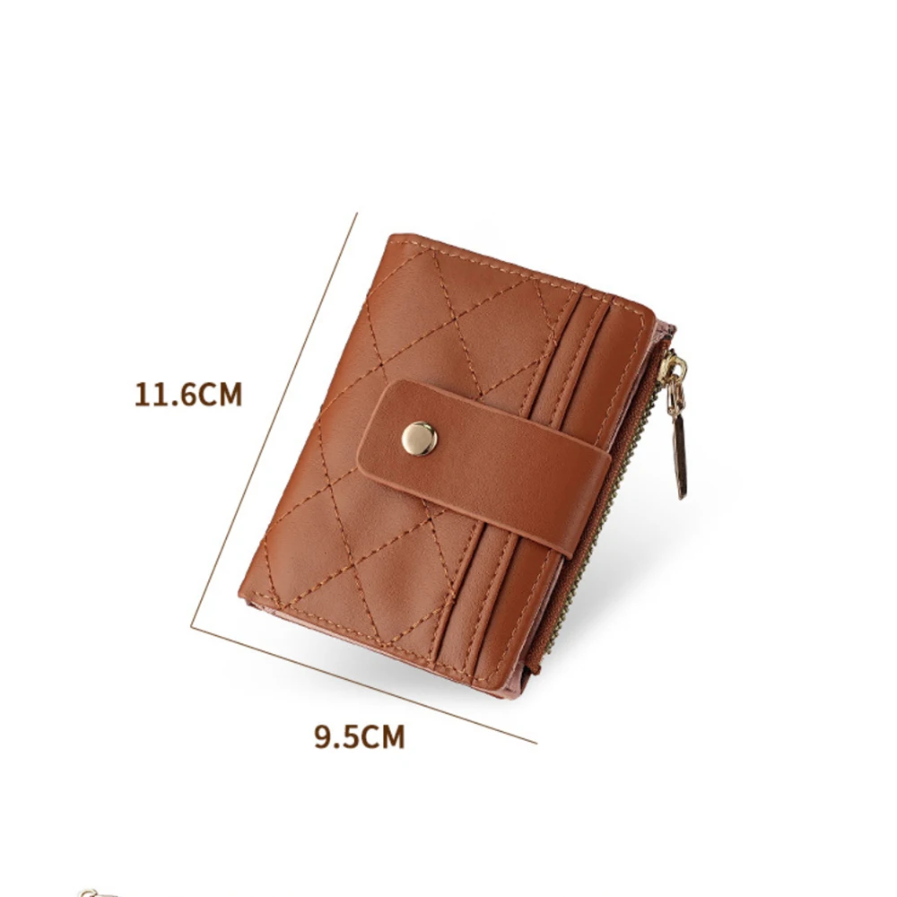 Women PU Leather Wallets Female Purse Mini Multi-Cards Holder Coin Short Wallets Slim Small Wallet with Coin Pocket Zipper Bag