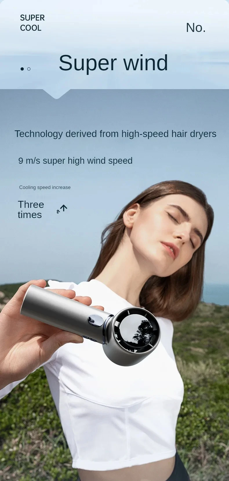 Description Picture 4 of itemElectric Fan Black Technology Display 8000mAh Battery Wireless Portable Air Circulator Fan Desktop Air Cooling Cooler Quiet Fan