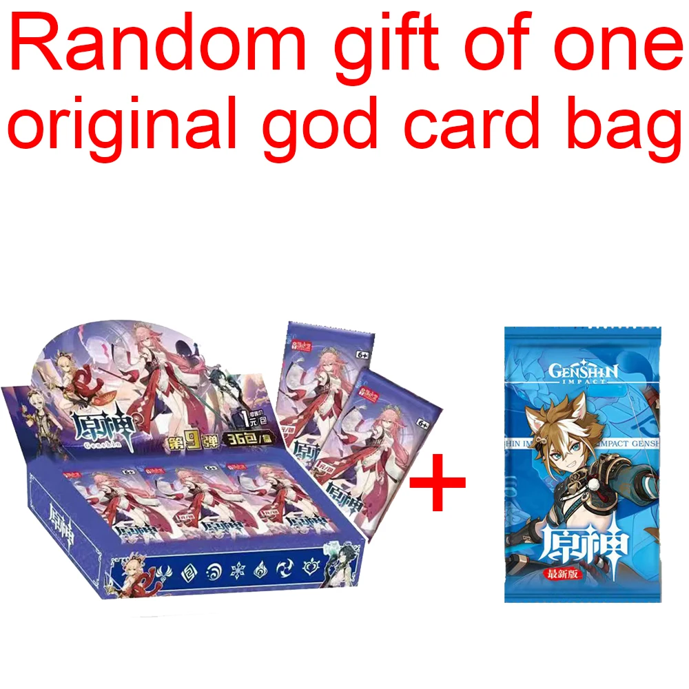 절판된 원신 임팩트 카드 애니메이션 게임 TCG 컬렉션 팩 부스터 박스, 희귀 SSR 주변 장난감, 어린이 가족 선물