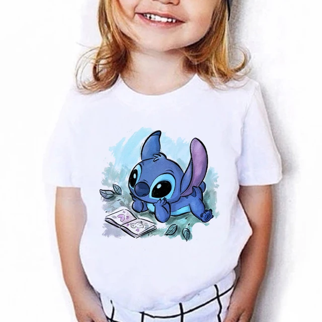 Kawaii 90s Disney Lilo Stitch Funny Cartoon T Shirt Children Kids Stitch  Cute Manga T-shirt Y2k Graphic Tshirt Girl Boy Top Tees - AliExpress