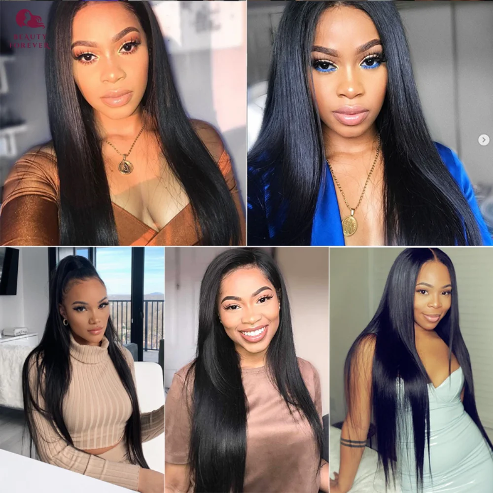 12A Grade Bone Straight 100% Human Hair Bundles 4PCS/LOT Double Drawn 8-30 inches Raw Hair Weave Extensions Beauty Forever