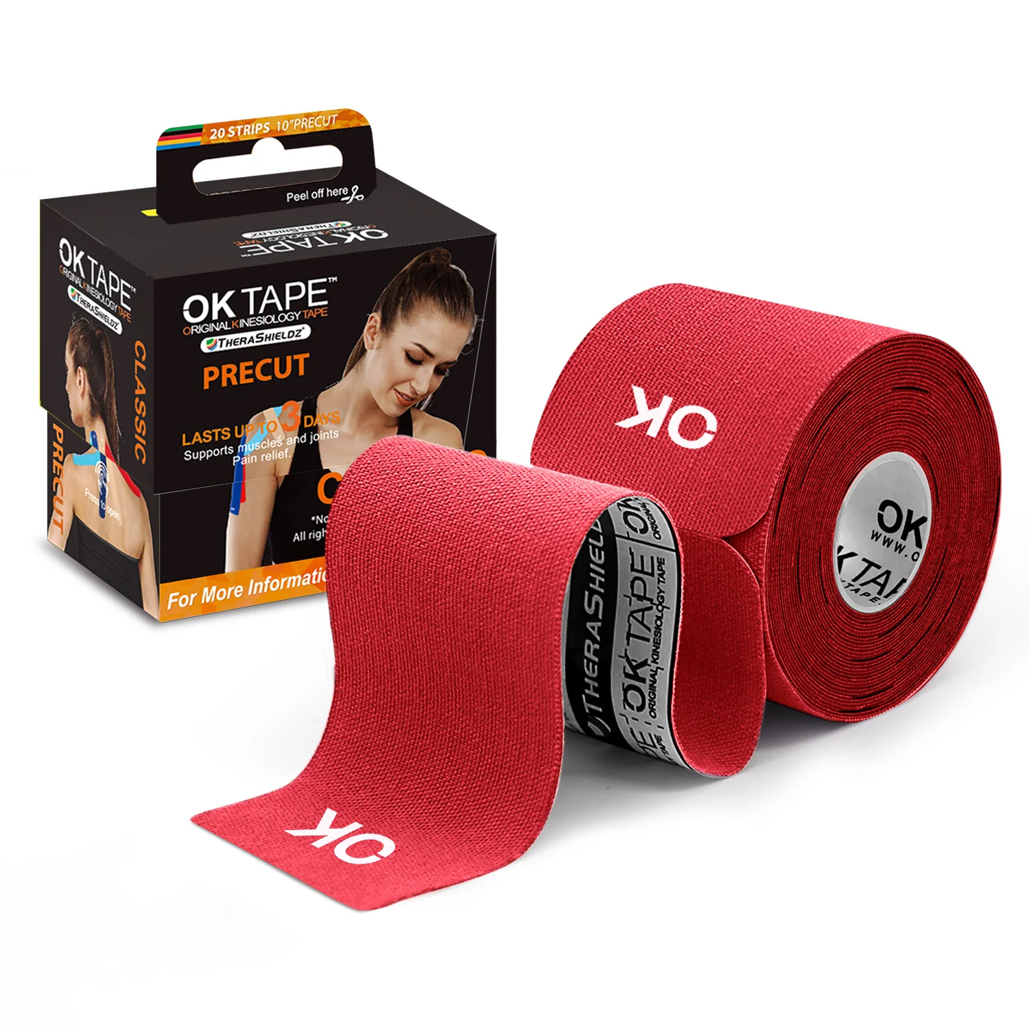 3 Rotoli Nastro Kinesiologico (5m X 5cm) - Tape Sportivo Elasticizzato, Per Ginocchio E Articolazioni, Impermeabile, Colori Nero/Rosa/Blu