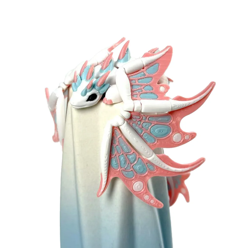 3D Printed Dragon Figurine with Movable Joints Office Desk Ornament Collectors Display Model Kids Christmas Gift 5