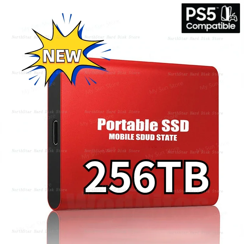 

Original Portable SSD 256TB USB 3.1 High-speed Mobile Solid State Drive Type-C External Hard Disk Storage Device for Mac Laptop