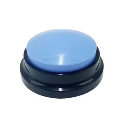 Dog Toys Funny Recordable Talking Buttons - Portable Cute Pet Supplies (Light blue)