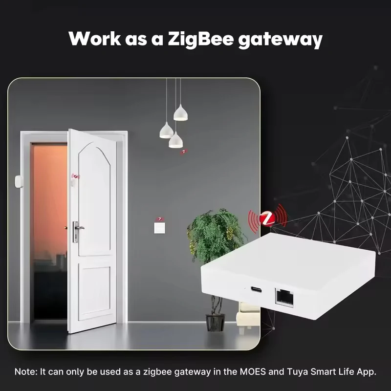 Tuya Smart Gateway Zigbee Matter Thread Support Voice Control Alexa Siri Homekit Smartthings Google Home