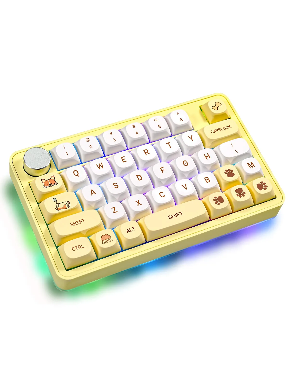 CM40 트라이 모드 한 손 기계식 키보드 핫 스왑 RGB 기계식 키보드 블루투스 40% 레이아웃 38키 드로잉 게이머 선물