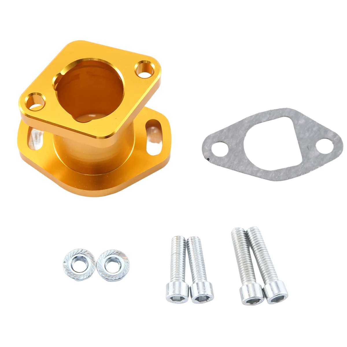 

VM22 Gold Carburetor Connector Port Intake Manifold Carburetor Adapter Auto Supplies