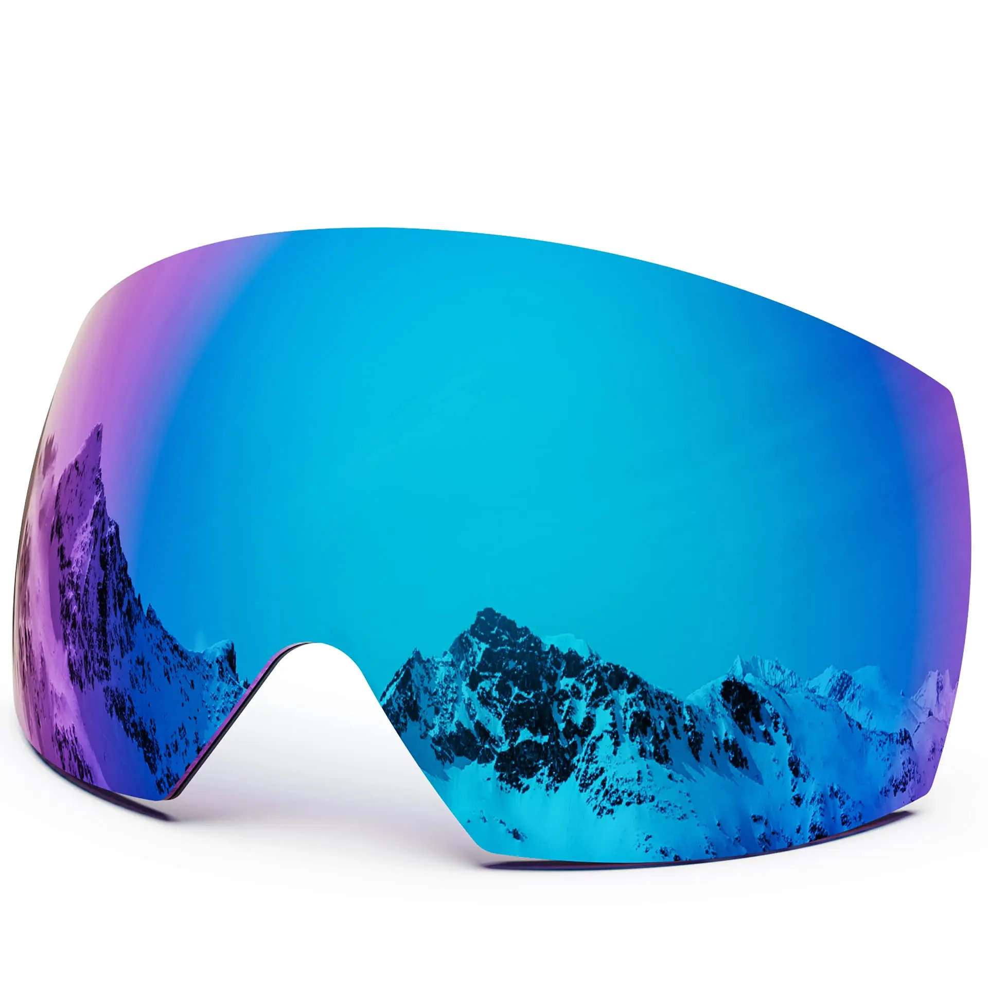 Professional Magnetic Ski Goggles with Double Layers and Anti-fog UV Protection