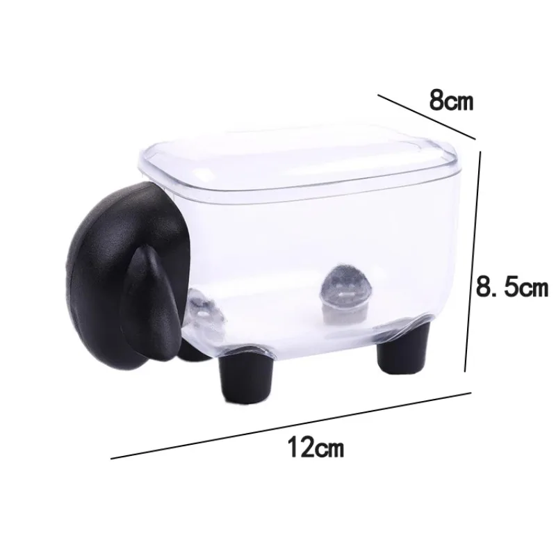 Sheep Storage Box Creative Mini Plastic Container Cotton Swab Storage Jewelry Box Household Dust-proof Desktop Makeup Organizer