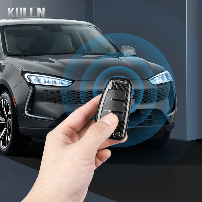 Premium ABS Carbon Fiber Car Key Case Cover