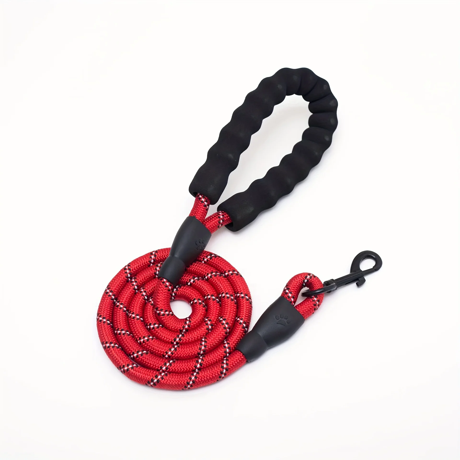 Correa reflectante para perros con cómodo mango acolchado - Cuerda de tracción doble resistente para perros fuertes - Mejora la seguridad y el control