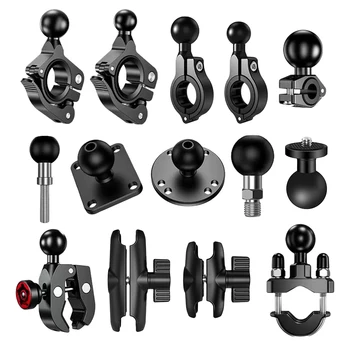 Adaptateur de rotule de 1 pouce, Base de montage pour guidon de moto, support de rétroviseur pour accessoire de caméra d'action DJI GoPro Insta360 1
