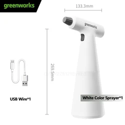 Rechargeable Electric Spray Bottle - Battery Powered Automatic Plant Mister (White Sprayer Set)