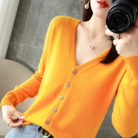 2024 New V-Neck Temperament Small Fragrant Wind Women Loose Sweater Sweater All Sweater Coat Special Offer Cardigan ZHI D035 - Image 3