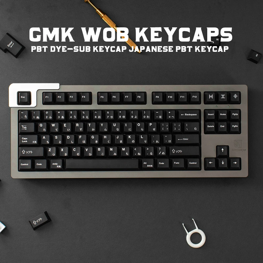 Wob Arco 130 Teclas de Cereja Perfil Pbt Keycap Dye-sub Japonês Personalizado Personalidade Keycaps para Teclado Mecânico 61 64 68 75 84