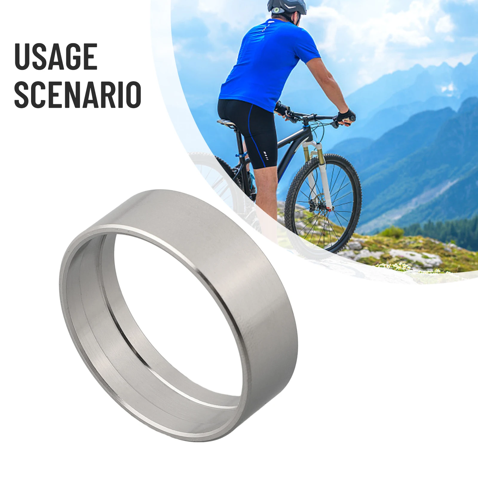 

Bike Headset Spacer 5/10/15/20/25/30mm Titanium Front Fork Adjustment Spacer Bicycle Stem Headset Washers Bike Headset Spacer