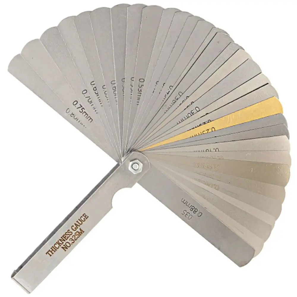 스테인레스 스틸 필러 게이지, 고품질 32 날, 고정밀 갭 필러, 0.04-0.88mm 두께 게이지 목공
