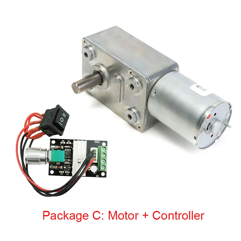 worm gear reduction motor jgy370 metal gear 03