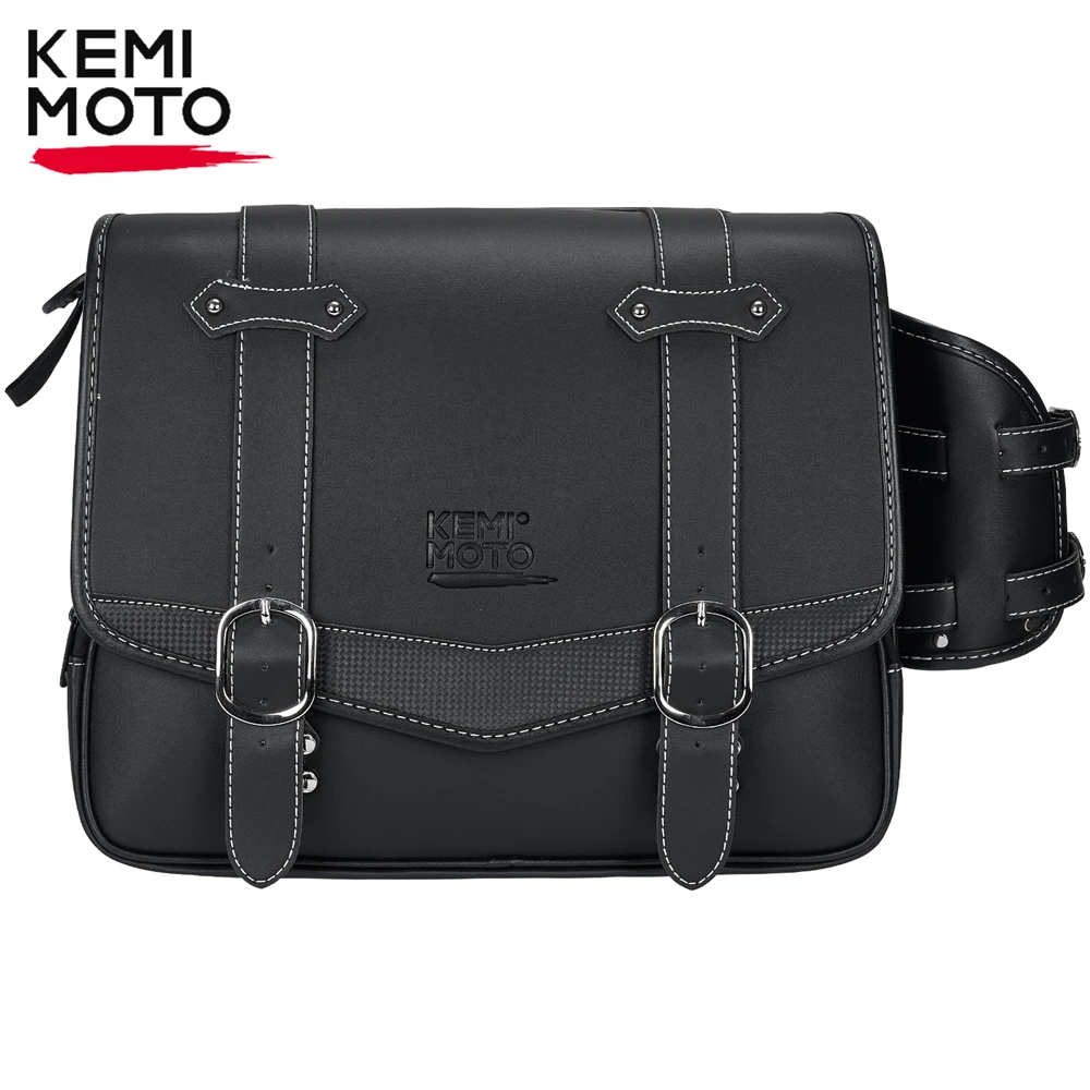 오토바이 새들 가방, PU 가죽, 방수 측면 도구 가방, 안장 가방, 혼다 Rebel 500 CMX500 250 300 1100 수하물 가방, 20L 