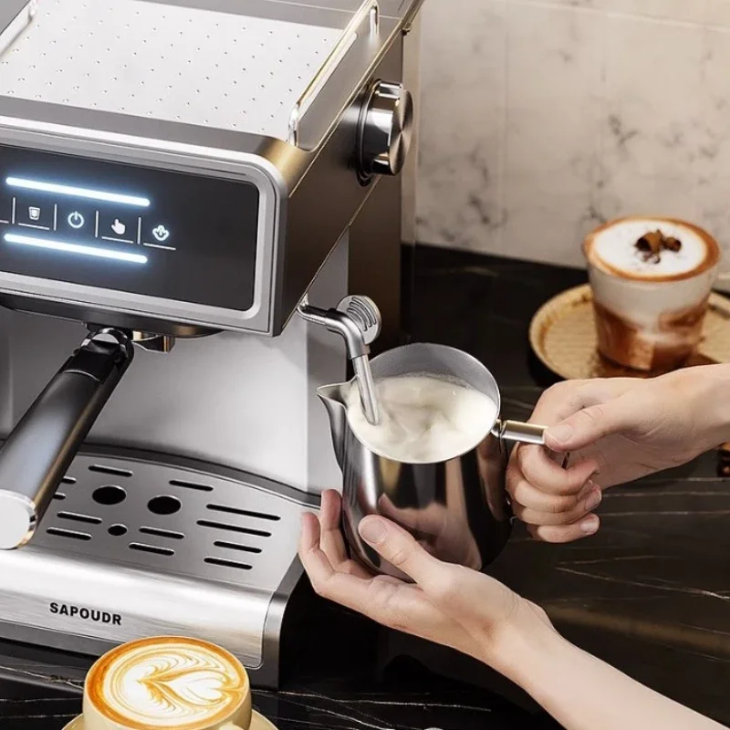 Semi-automatic Home Italian Coffee Machine Cappuccino Latte Coffee Machine Easy-to-control Coffee Machine Steam Milk Frothing 5