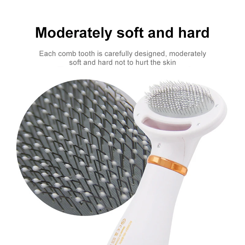 Pet Dog Hair Dryer 2-in-1 Cat Dog Dryer Grooming And Care Adjust Temperature Low Noise Pet Brush For Long and Short Supplies pet hair dryer,hair dryer
