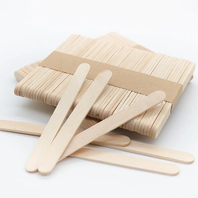 Ice Cream Sticks Stirring Sticks Diy Handmade Wooden Long Birch Ice Popsicle Wooden