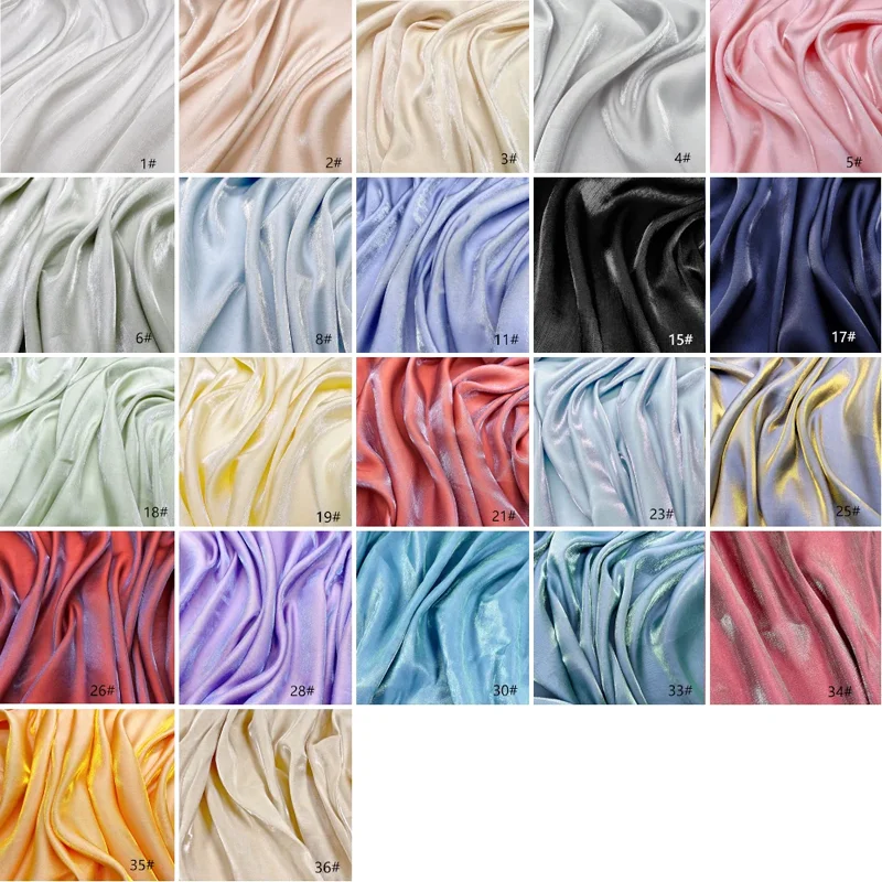 Luxurious Iridescent Silk-Blend Fabric with Glitter Finish