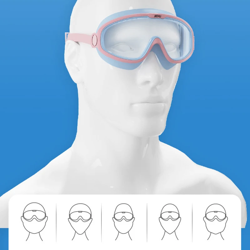 Adult Myopia -1.5 to -8 Optical HD Electroplate Swimming Goggles Anti-fog UV Protection Waterproof Silicone Swim Eyewear Glasses