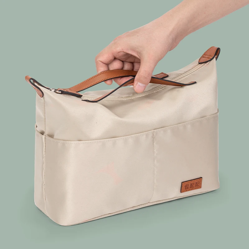 Brand Make up Organizer Nylon Felt Insert Bag For Handbag Travel Inner Purse Portable Cosmetic Bags Fit For Field Tote