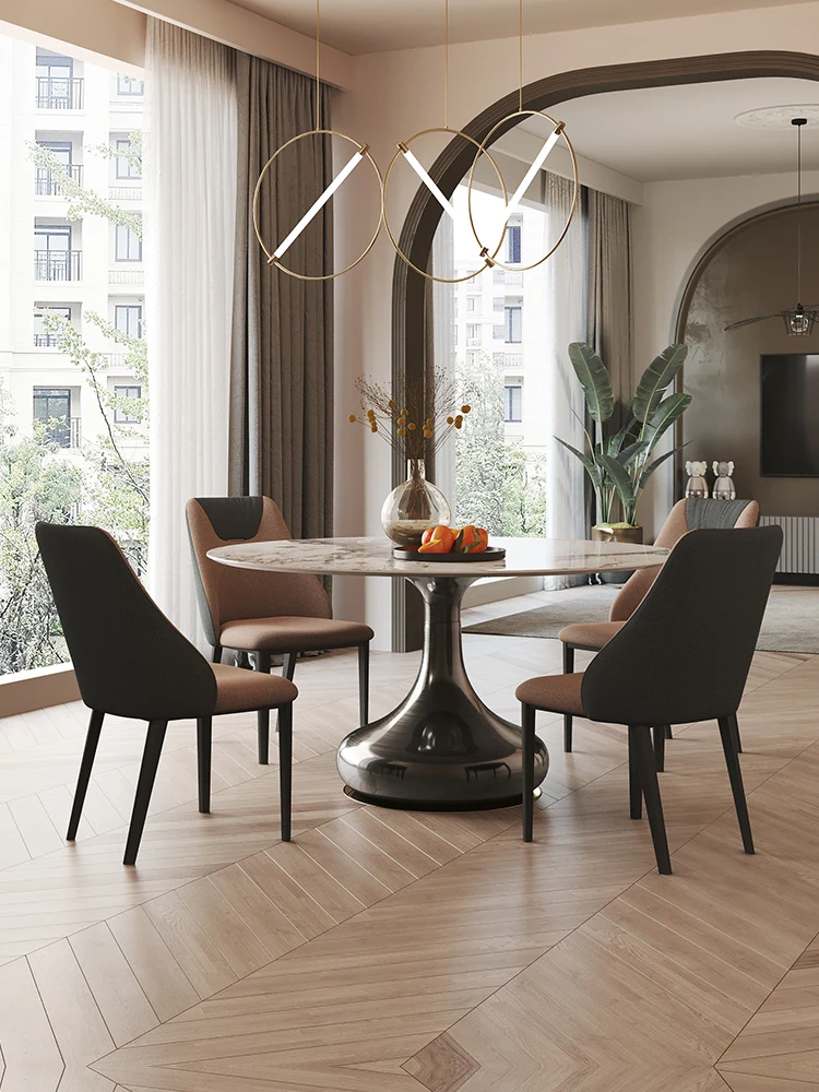 Slate Dining Table And Chair Combination Light Luxury Multifunction