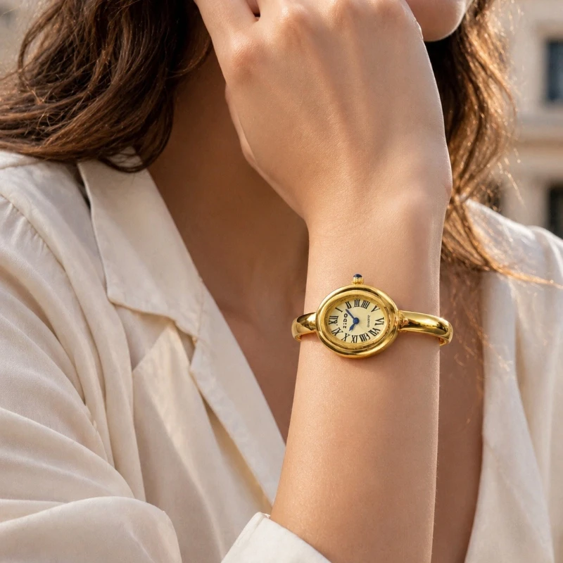 Top Brand Elegant Oval Bracelet Watches For Women Classic Elegant Roman Numeral Dial Ladies Quartz Wristwatch Relogio Feminino - 5