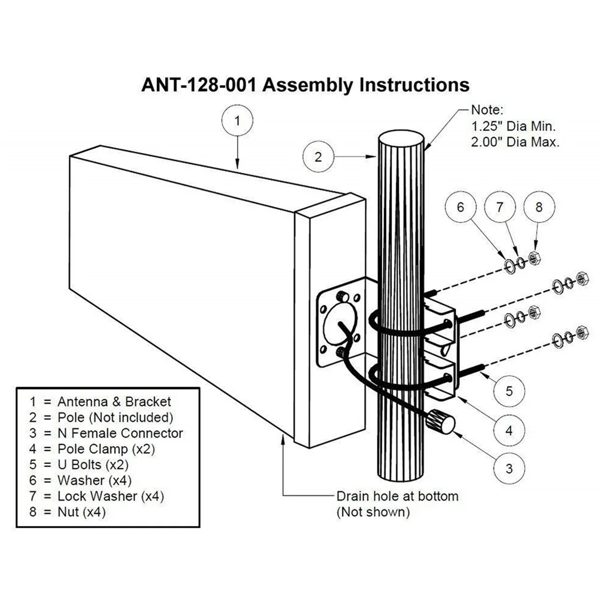 고이득 지향성 안테나, 통나무 주기 안테나, 범용 고정 마운트 안테나, 698-2700 MHZ, 50 Ohm, 2G, 3G, 4G, LTE, 10DBi