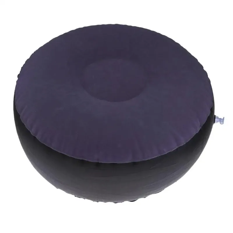 Portable Inflating Stool Garden Leisure Air Chair Foot Rest for Beach Fishing