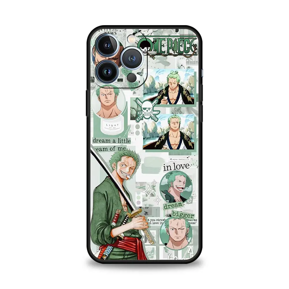 iphone 13 pro leather case Anime One Piece Zoro Luffy Hot Case for Apple iPhone 11 7 13 Pro Max 12 XR X 6 12 Mini 5 6 Plus SE Phone Cover Shell Bag Fundas iphone 13 pro cover