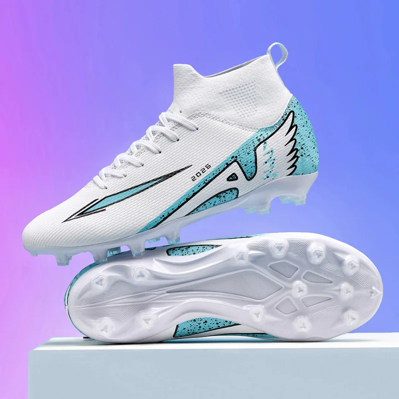 Men's Ultralight High Ankle Soccer Shoes - Non-Slip, High-Quality Football & Futsal Boots