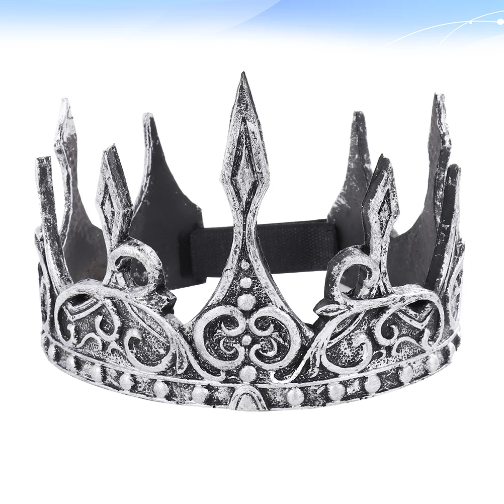 

King Crown Foam Royal Men Crown Prince Tiara Halloween Crown Headdress Medieval King Crown Tiara Headband