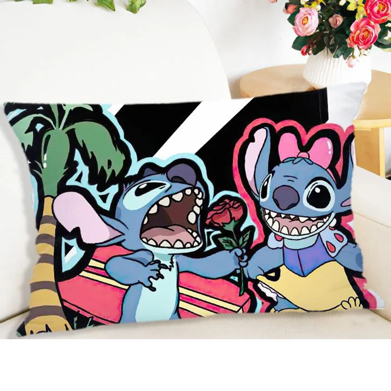 Kawaii Disney Stitch Pillowcase Home Room Decoration Soft and comfortable Bed Sleeping Pillowcase Living Room Sofa Cushion Cover 4