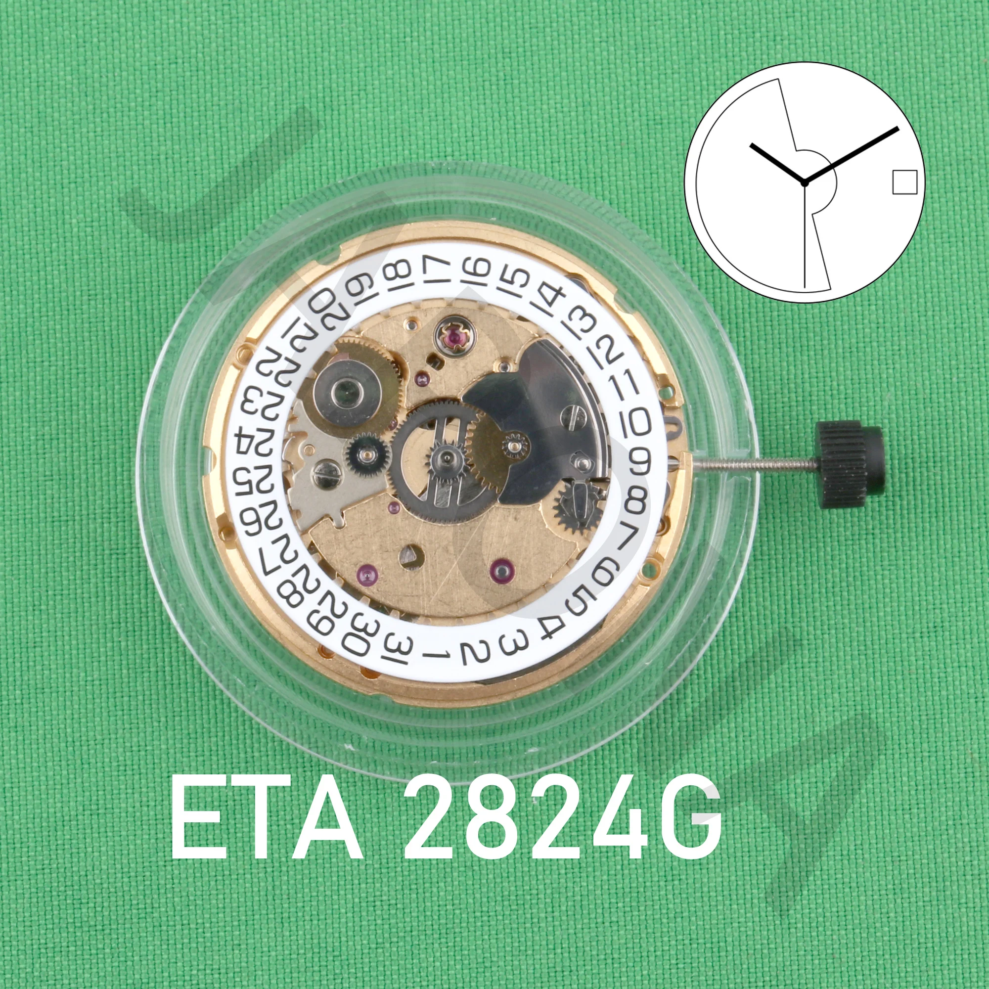 

ETA 2824-2 gold brand new original mechanical movement ETA 2824 movement calendar three needle fully automatic movement