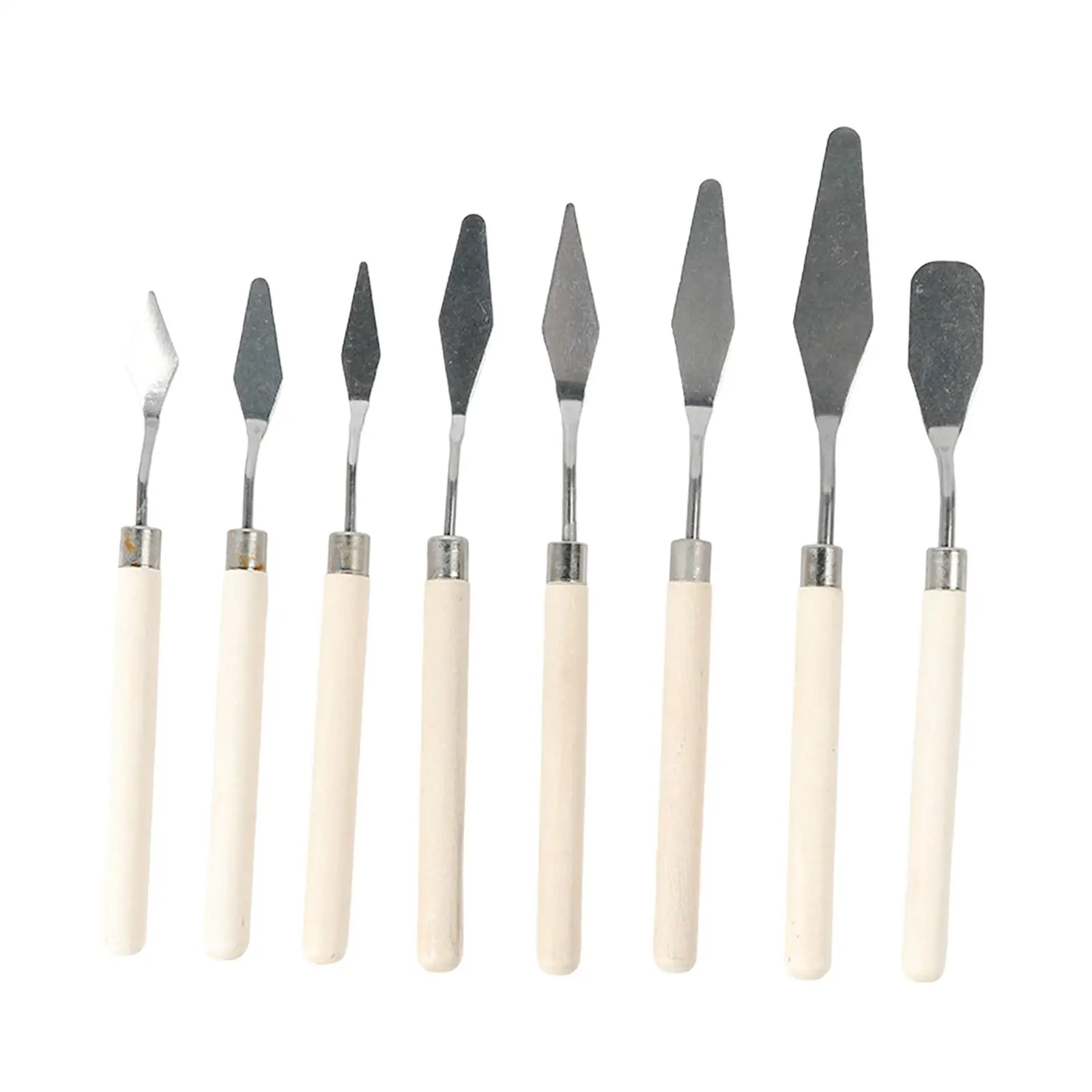 8Pcs Painting Knives Set Wood Handle Paint Knife Oil Painting Accessories  Palette Knife for Watercolor Oil Canvas Acrylic Paint