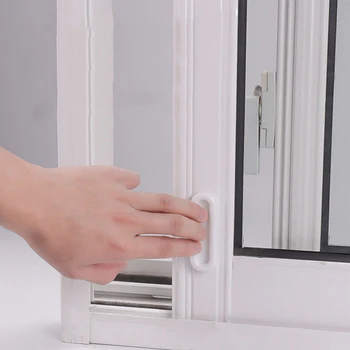 4Pcs Self-adhesive Door Knobs Oval Door Handles for Interior Doors Glass Window Cabinet Drawer Non-slip Grip Auxiliary Handles 2