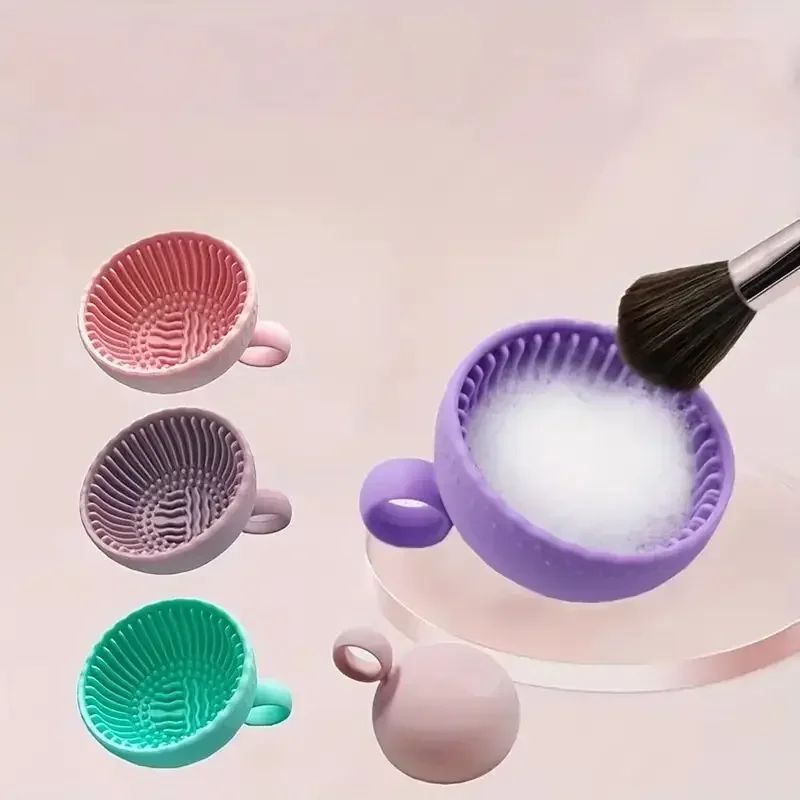 Premium Quick Clean Silicone Makeup Brush Cleaner - Non-slip Scrubber Bowl for Effortless Deep Cleaning