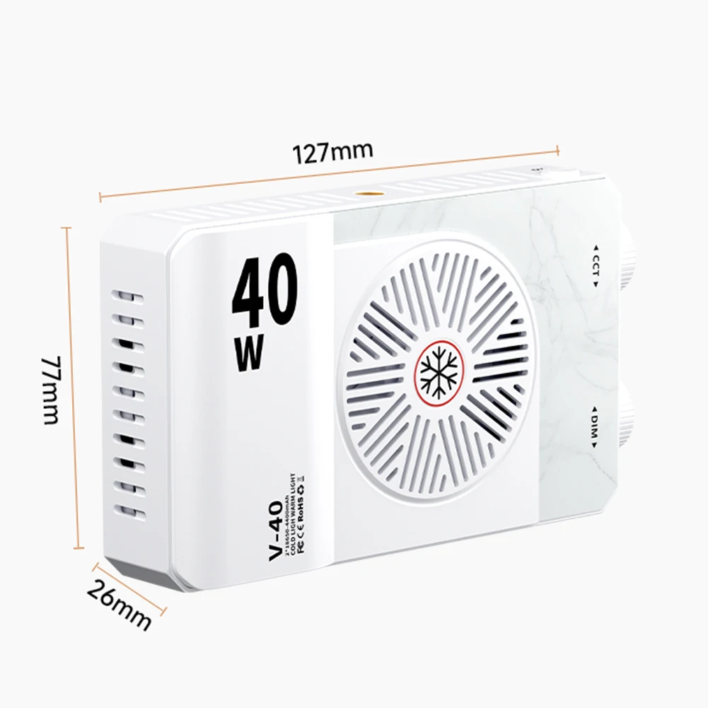 40W LED 카메라 조명 4400mAh 충전식 휴대용 필 라이트 사진 촬영 조명 휴대용 라이트 패널