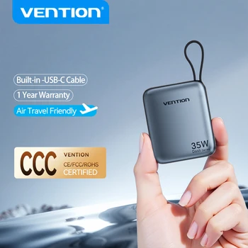 Vention 10000mAh 35W Power Bank Fast Charge Portable Mini
