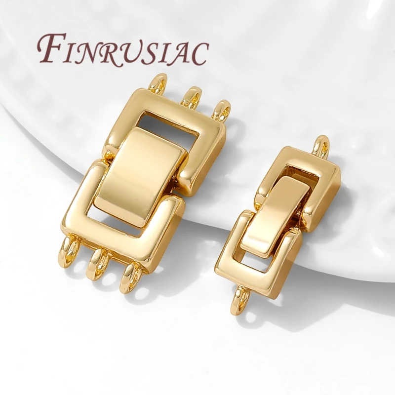 Fermoirs en perles plaqués or 18 carats à 1/3 rangées pour bijoux, colliers à la mode, Bracelets, raccords, connecteurs, accessoires, résultats de bricolage