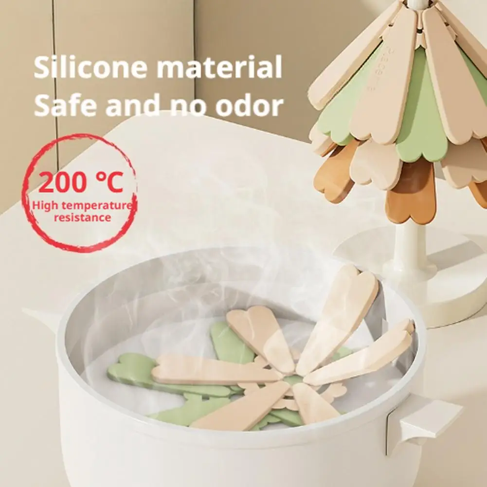 Tree Design Silicone Insulation Mat Anti Scalding Mat for Dining Table Pot Festival Gift Creative Home Decoration dining table mat