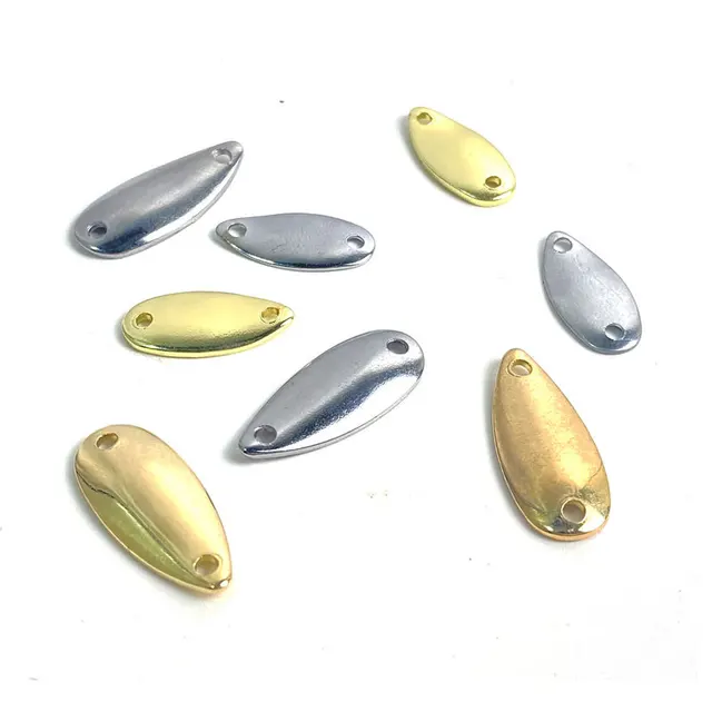 10pc Mini Spoon Lure 0.8g/1.5g/2g Micro Metal Fishing Bait Tiny Hard Sequin Lure  Spinner Spoon Small Fish Single Hook Stream