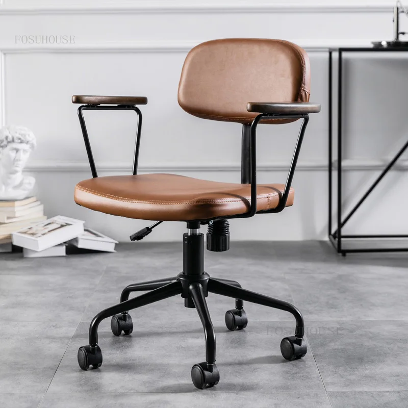 

Retro Creative Office Chairs Lift Swivel Computer Modern Simple Gaming Office Chair Backrest Armchair Sillon Oficina Furniture